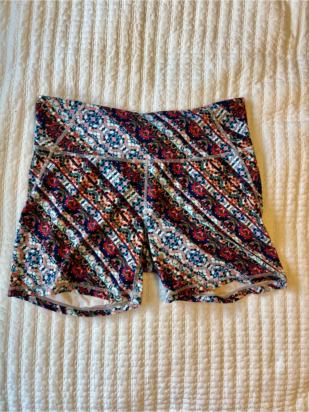 Athleta Women's Multicolor Printed Biker Shorts